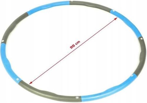 купить Инвентарь для гимнастики Thunder Обруч Hula-Hop, D95, 0,95 кг, сине-серый (PA038-BLUE) в Кишинёве 