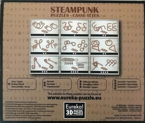 cumpără Puzzle Eureka 473206 9 Steampunk Puzzles - (brown box) în Chișinău 
