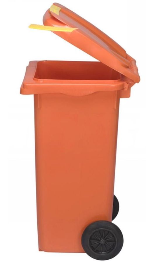 купить Урна для мусора Uniplast 37235 Cos pentru transportarea deseurilor 240L pe roti (portocaliu) HE в Кишинёве 