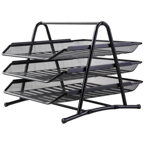 cumpără Suport pentru documente Deli DLE9181 Set 3 tavite suprapozabile Quali metal negru în Chișinău 