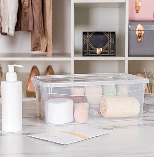 купить Короб для хранения Promstore 53367 Container cu capac Cristal 5l, 33x19x12cm, transparent в Кишинёве 