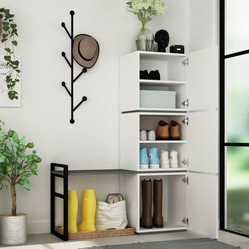 cumpără Mobilă pentru antreu Trendy Mello Alb, 109x149x39cm (GTR000946) în Chișinău 