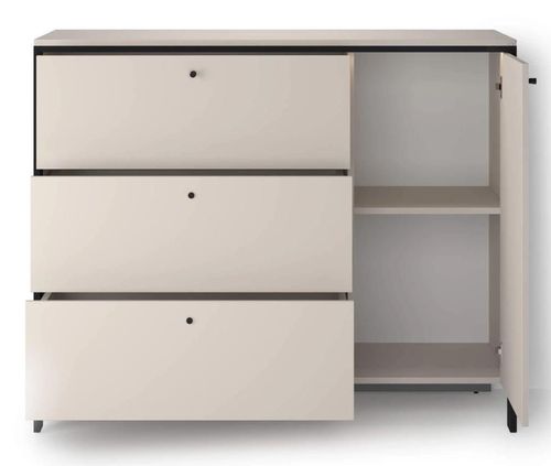 купить Комод Fabrik Home Clay 3 ящика + 1 дверь (c подсветкой) Кашемир в Кишинёве 