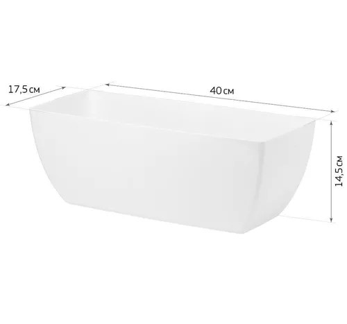 cumpără Ghiveci pentru flori Idea М3277 Jardiniera de balcon Siena 400mm, 8L, cu insertie în Chișinău 