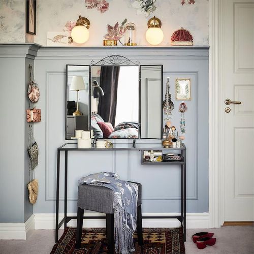 cumpără Masă de birou Ikea Vittsjo laptop 100x36 (Negru-Maro/Sticla) în Chișinău 