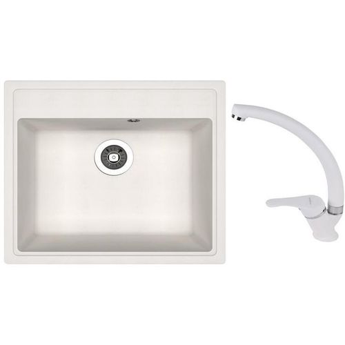 купить Мойка кухонная со смесителем Dr.Gans Nika 570 + SanDonna F 1069 alb в Кишинёве 