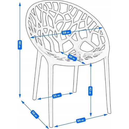 купить Стул Jumi CM-102569 Scaun terasa ALBERO din plastic, Bej в Кишинёве 