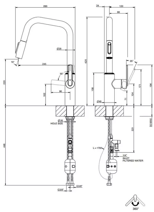 купить Смеситель кухонный Gessi 60972-149 Finox Br Nickel в Кишинёве 