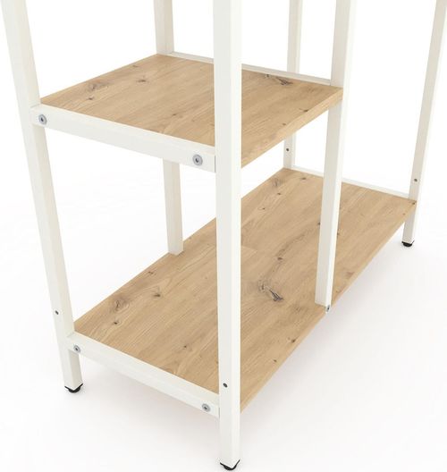 купить Cтеллаж складской Nex Home Raft metalic Loft Cascade 1780x700x300mm, 7 nivele, PAL, White / Oak Artisan в Кишинёве 