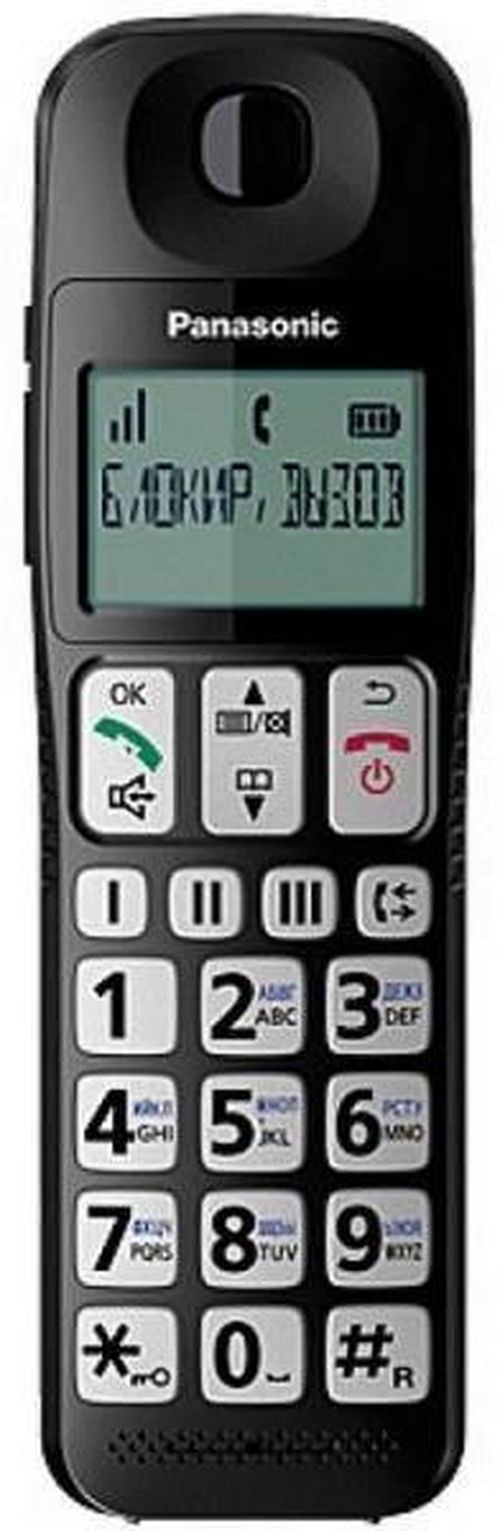 купить Телефон беспроводной Panasonic KX-TGE110UCB в Кишинёве 