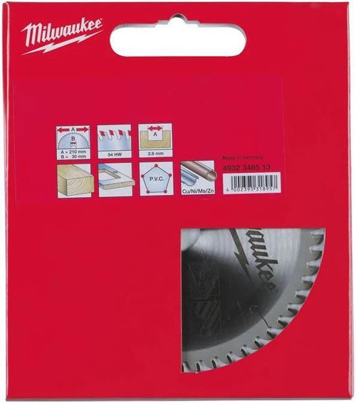 cumpără Disc de tăiere Milwaukee 4932346513 Pânză de fierăstrău circular SAW 210/30 Z 54 în Chișinău 