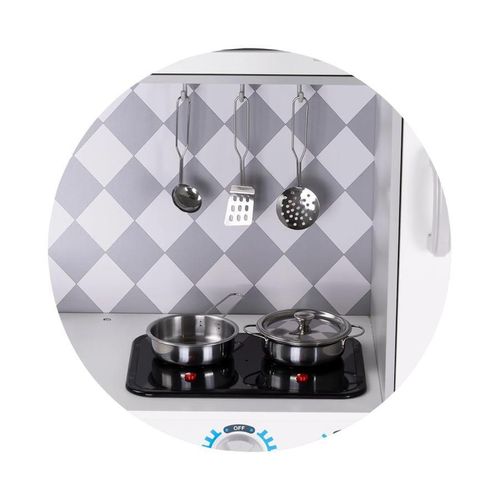 купить Игрушечная кухня и посуда Chipolino DIWH02402556 Wood (Ice Maker, Dishwasher, Sound&Light Cooking Plate) в Кишинёве 