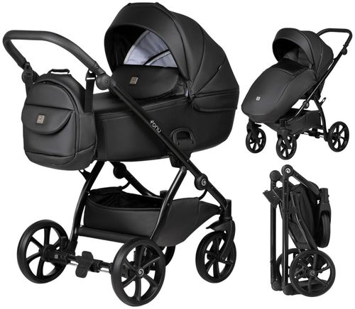 купить Детская коляска Tutis 2in1 UNO5+ Leather 2/1 Jet Black (1402699) в Кишинёве 