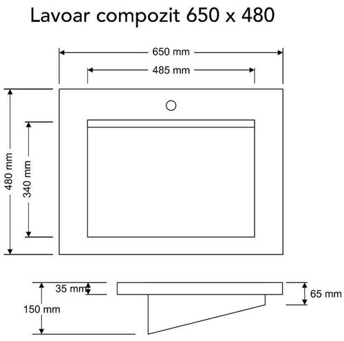 купить Раковина Montebella 650*480 Jaguar в Кишинёве 