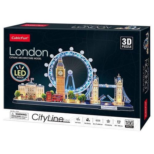 купить Конструктор Cubik Fun L532h 3D Puzzle Londra cu iluminare LED, 186 elemente в Кишинёве 