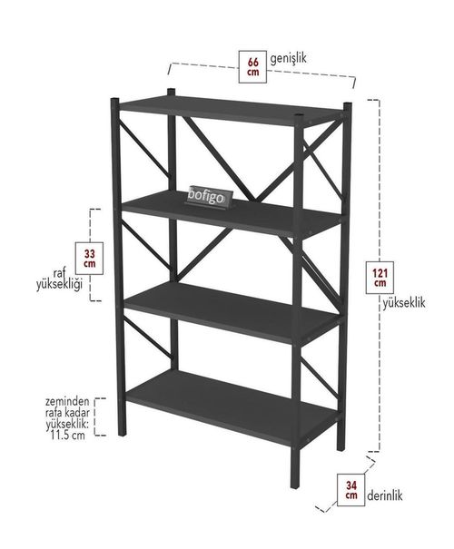 купить Офисный стеллаж Bofigo 15-09-08 Anthracite в Кишинёве 