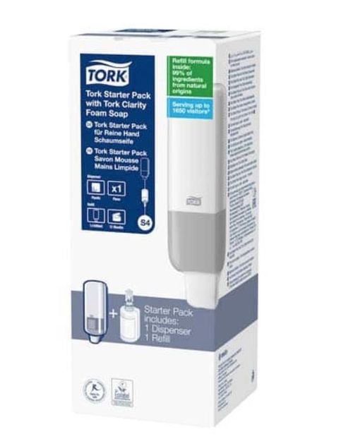 купить Дозатор для мыла Tork 960201 Pachet de Start (Dispenser Sapun-Spuma S4 + Sapun-Spuma Clarity) Alb в Кишинёве 