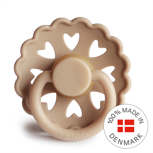 Пустышка латексная Frigg (6-18 мес) Beige Heart 
