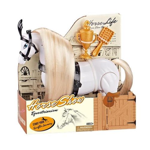 купить Игрушка Essa 107A Cal pentru călărie cu accesorii, cu coamă albă в Кишинёве 