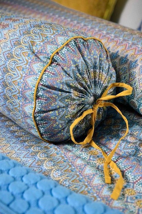 cumpără Pernă Pip Studio 329658 Ashanti Roll Cushion 22x70 Blue în Chișinău 