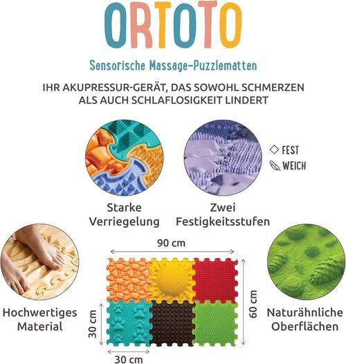 cumpără Covoraș de joacă Ortoto OTO-S-SGN Ortopedic-Puzzle Sunshine garden în Chișinău 