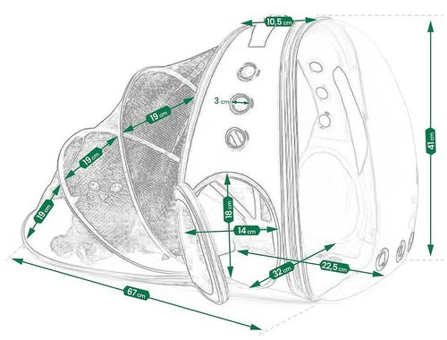 купить Переноска для животных Jumi CD-281295 Rucsac pentru animale de companie, Negru в Кишинёве 