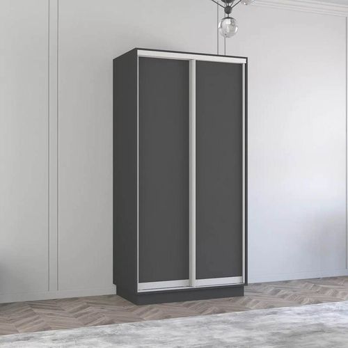 cumpără Dulap Mobildor-Lux Fox uși glisante din PAL (100x60x200H cm) Anthracite în Chișinău 