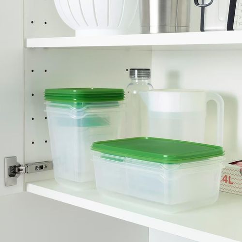 cumpără Container alimentare Ikea Pruta 17 штук Transparent/Green în Chișinău 