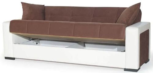 купить Диван Trendy Marmaris, extensibila cu lada de depozitare, 215x80x80cm, Maro/Alb в Кишинёве 