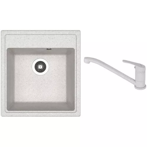 cumpără Chiuvetă bucătărie cu bateria Dr.Gans Nika 470 + SanDonna F 1066 gri în Chișinău 