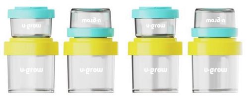 cumpără Seturi pentru hrănire bebelușilor U-Grow A-1555 Set 8 recipiente cu capac, 4x80ml + 4x220ml în Chișinău 