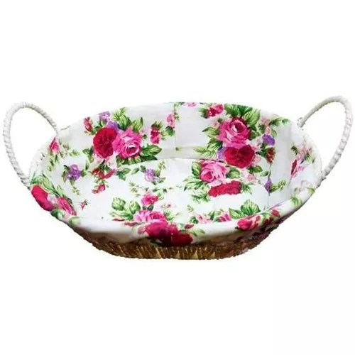 cumpără Coș de pâine Promstore 02620 Корзинка плетеная с тканью и ручками 27x20x8cm în Chișinău 