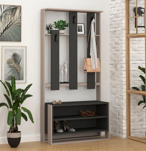 купить Мебель для прихожей Trendy Chester Light Mocha, Antracit, 90x180x36cm (GTR001329) в Кишинёве 