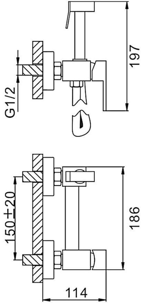 cumpără Baterie pentru bideu Frap F 7504 (bide) Alama Crom în Chișinău 