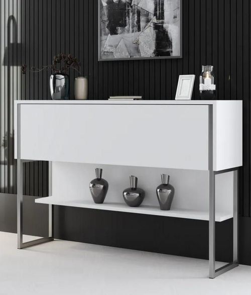 купить Стол Trendy Luxe, ArgintAlb, 120x80x30cm (GTR005832) в Кишинёве 