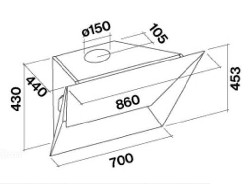 купить Вытяжка Falmec PRISMA 85 E.P.CAP. White Glass (109) (with filter pack) в Кишинёве 