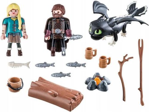 купить Конструктор Playmobil PM70040 Hiccup, Astrid and Dragon в Кишинёве 