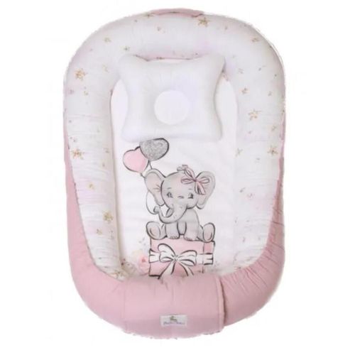 купить Гнездо для новорожденных PernaMea Babynest Premium Elefant Roz (PM.101552/8) в Кишинёве 