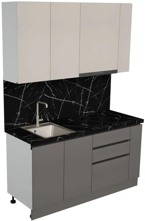 купить Мебель для кухни ArtFlame GOLA Cream/Stone Grey (1.6 m.l.) в Кишинёве 