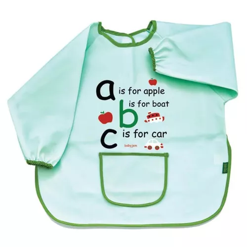 купить Слюнявчики BabyJem 049 Sort cu maneci pentru activitati ABC Verde в Кишинёве 