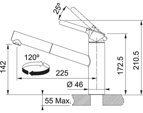 cumpără Bateria bucătărie Franke 115.0623.139 Orbit Extractibil Bianco în Chișinău 