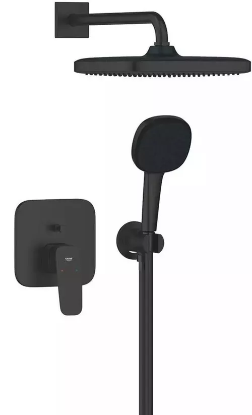 cumpără Set pentru duș Grohe Set dus ingropat Cubeo (smart box + dus fix + para + furtun + suport1/2) Black 1053362430 în Chișinău 