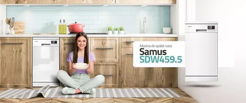 cumpără Mașină de spălat vase Samus SDW459.5 White în Chișinău 