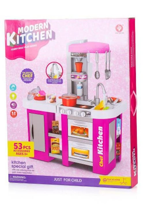 купить Игрушечная кухня и посуда Chipolino DIPK002419SK with light and sound, Faucet press to dispense water 72 в Кишинёве 