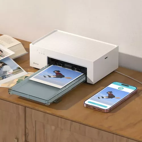 купить Фото-принтер Devia Mini photo printer intelligent thermal sublimation+Film set (EU), White в Кишинёве 