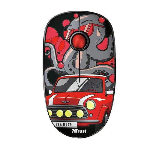 купить Мышь Trust Sketch Red Wireless Mouse, Silent Click, 15m  2.4GHz, Micro receiver, 1600 dpi, 3 button, USB в Кишинёве 