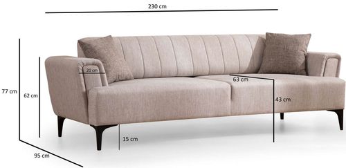 купить Диван Trendy Hamlet Bej (3 locuri) в Кишинёве 