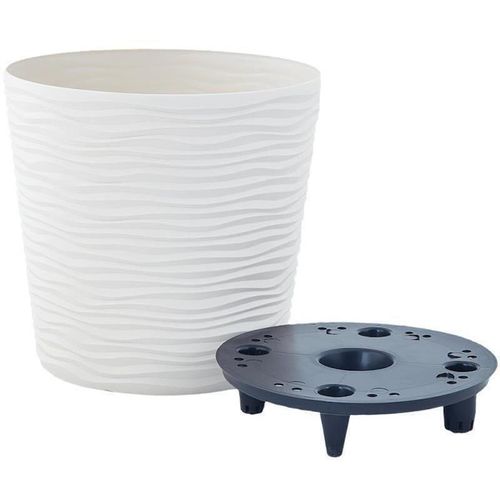 cumpără Ghiveci pentru flori Aleana 115090 cu insertie Fiujin d30x28.5 cm, white rose în Chișinău 