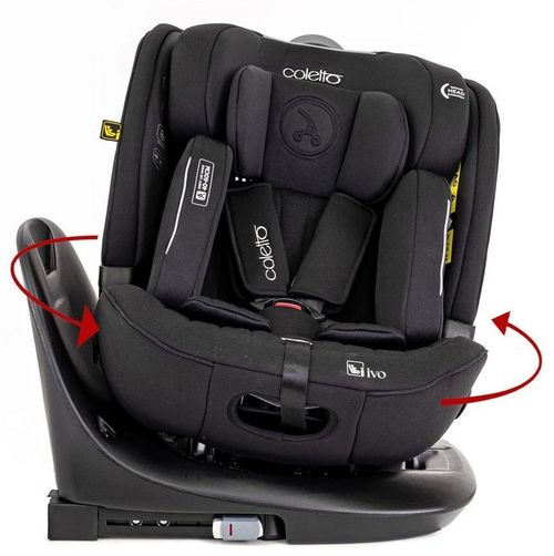 cumpără Scaun auto Coletto Scaun auto 40-150cm (0-36kg) rotativ 360 Ivo Black în Chișinău 
