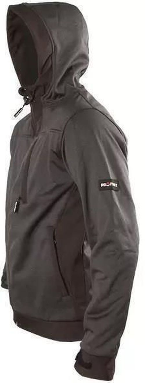 cumpără Îmbrăcăminte de lucru Profmet 365603 Jachetă, XL, cu glugă, cu membrană TPU 300gsm, 100% poliester(softshell), negru în Chișinău 